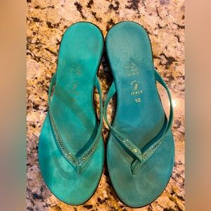 Tourquouse flip flops from Italian shoemakers size 10